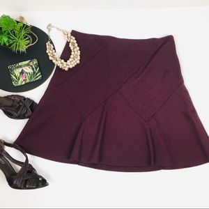 WHBM Seamed Ponte Fit & Flare A line Skirt 10